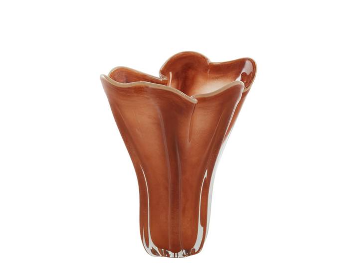 Light & Living Vase Kazuno, Creme, Terracotta, Glas, 32x32x26 cm, Dekoration, Vasen, Glasvasen