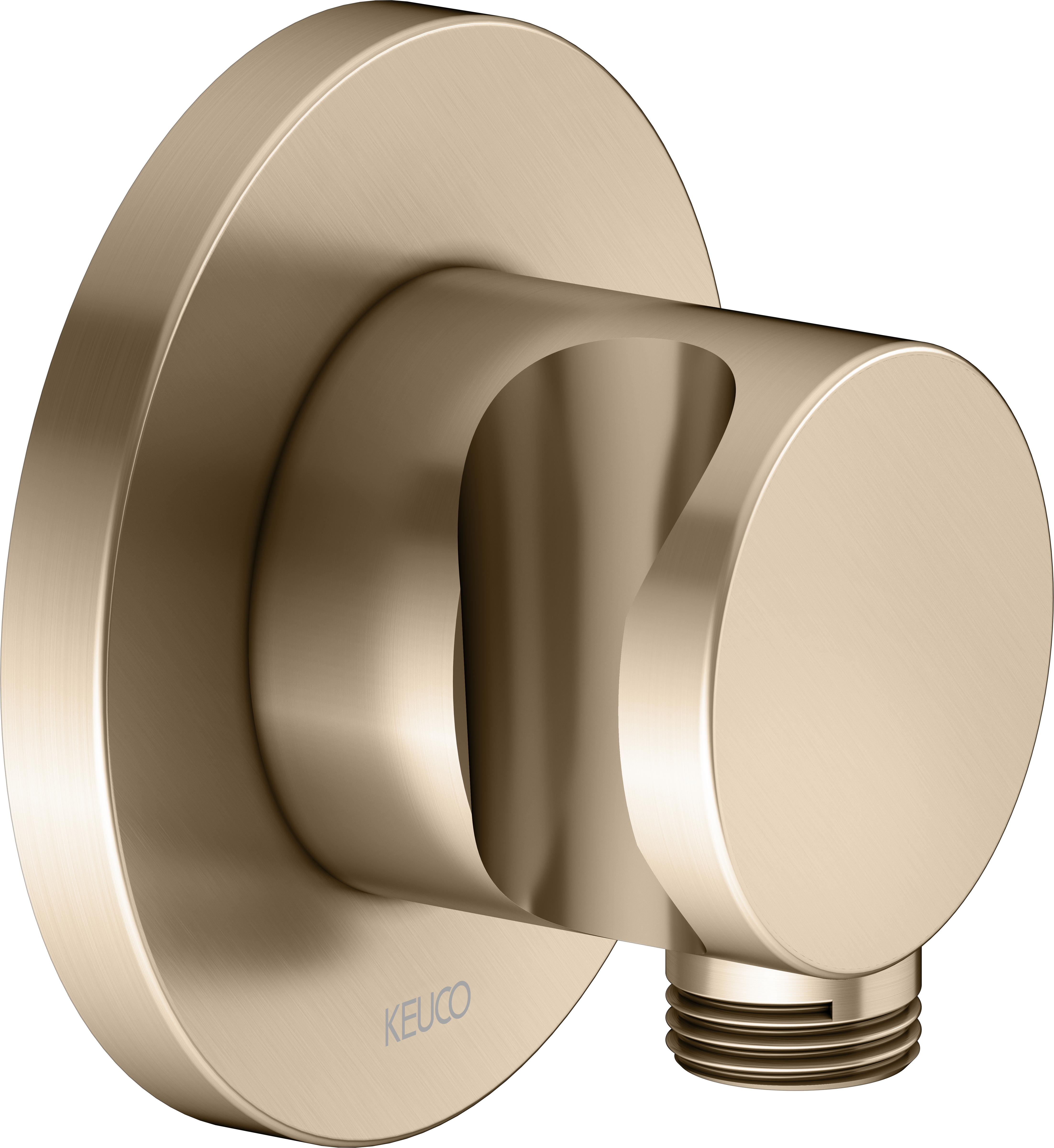 Keuco Raccord de tuyau Keuco 59592030001 Bronze brossé, avec support de douche, rond