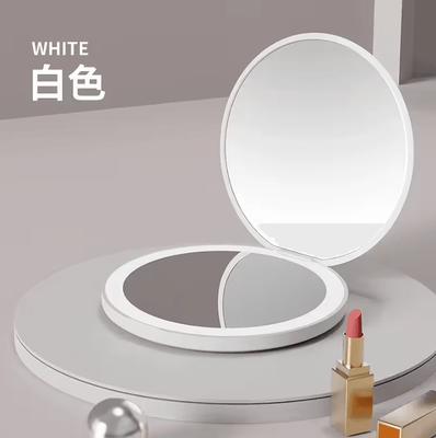 Inspire Curations Portable LED Double Sided Travel Makeup Mirror white