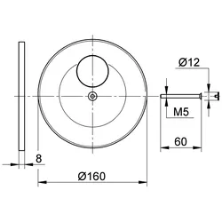 EICHELBERG Wandrosette 440432 für Unterputz-Brausebatterie MultiFlow chrom, 44043226 44043226