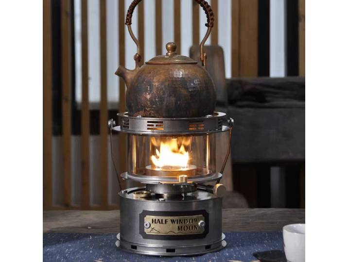 Mini chauffage au kérosène 360 ° Réchaud à feu de visualisation, lanterne de Camping Portable, poêle à Kerosene en acier inoxydable pour thé pique-nique