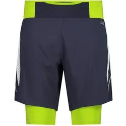 CMP Campagnolo, Herren, Sportshirt, 2in1 Shorts (S), Blau, Grün