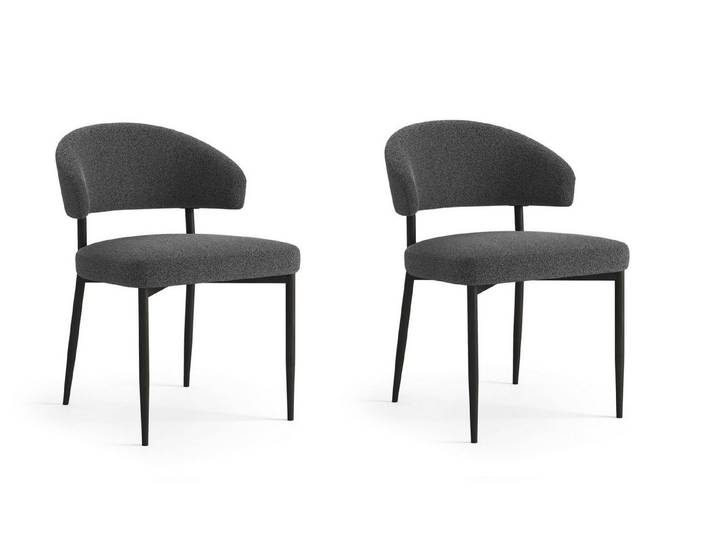 designimpex Esszimmerstuhl 2er Set Design Iris Stuhl Stühle Samt