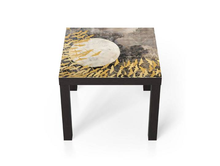 DEQORI Couchtisch 'Goldener Flug', Glas Beistelltisch Glastisch modern