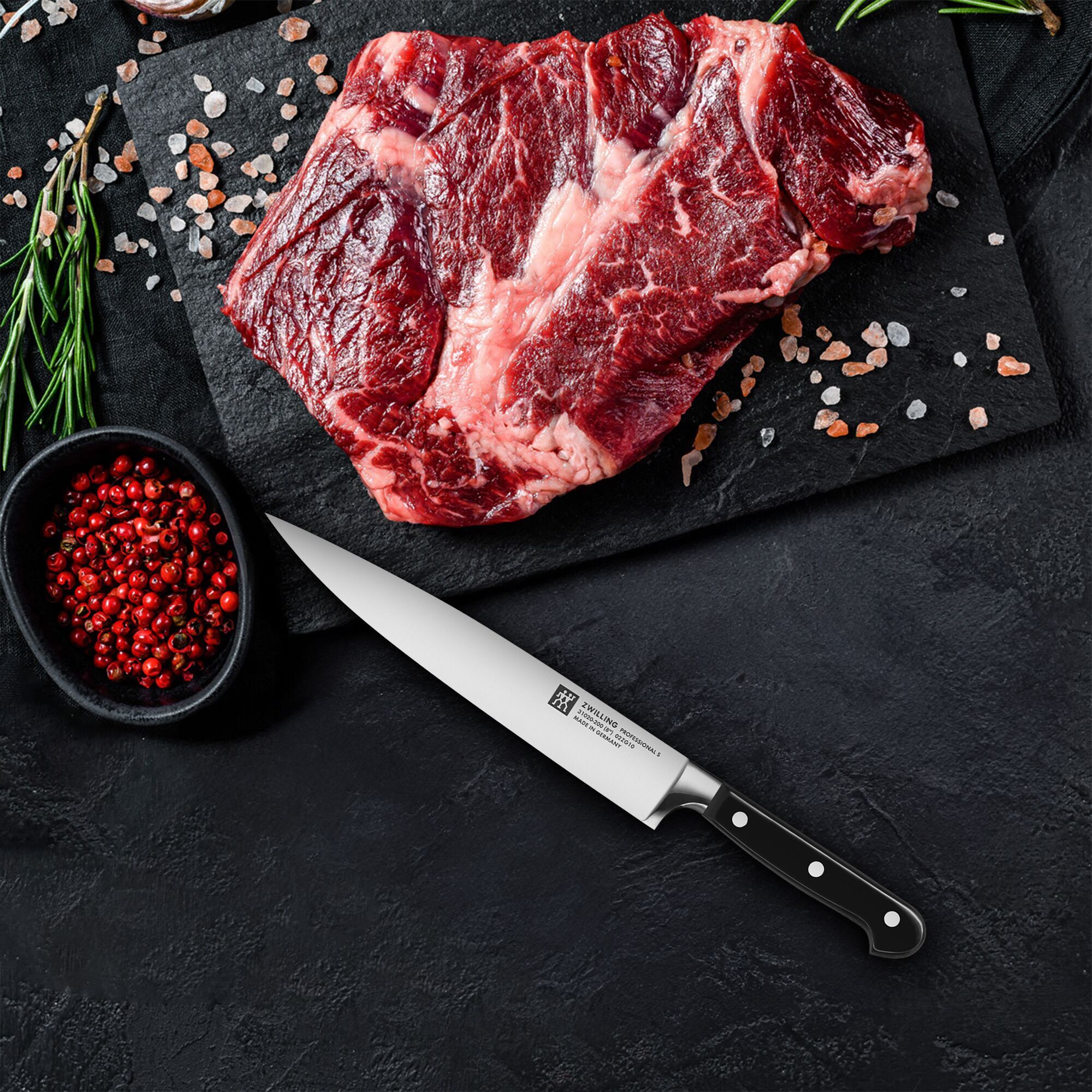 ZWILLING PROFESSIONAL S - Vleesmes - Mes: 200mm zilver