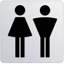 Keuco Türschild Plan 14971010000 Symbol Damen/Herren, verchromt