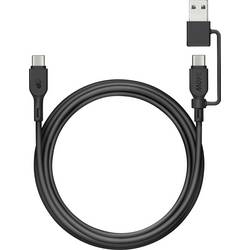 GP USB-Kabel USB 2.0 USB-C®, USB-A Stecker 1.50 m Schwarz Datenkabel, Ladekabel GPCBCCBVBKUSB971