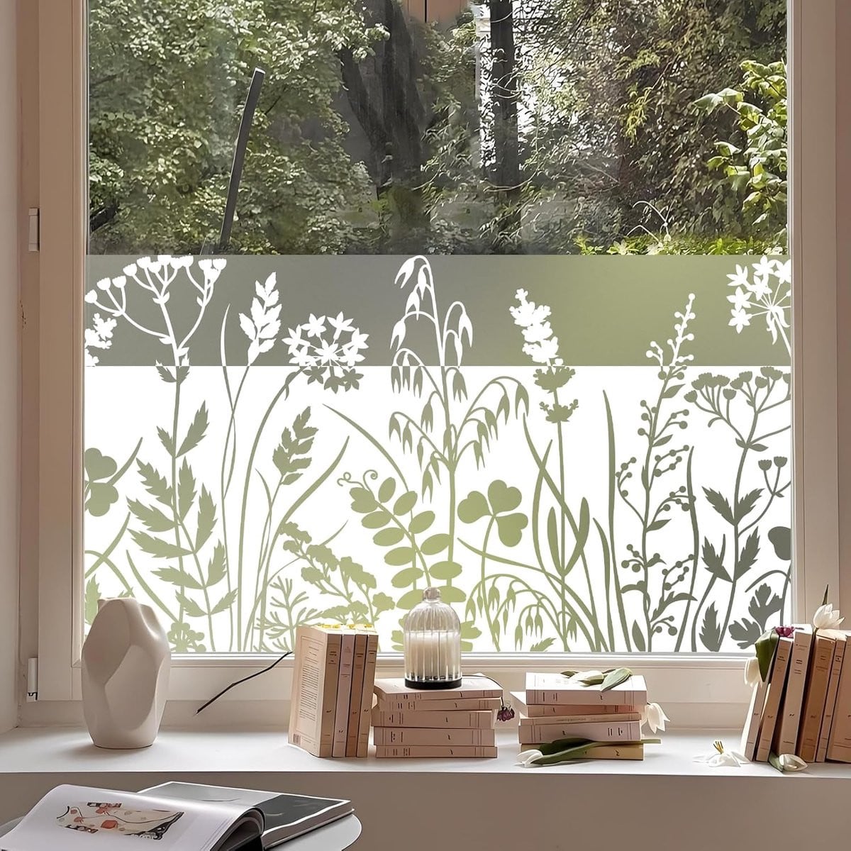 Decoratieve ondoorzichtige raamfolie voor privacy
