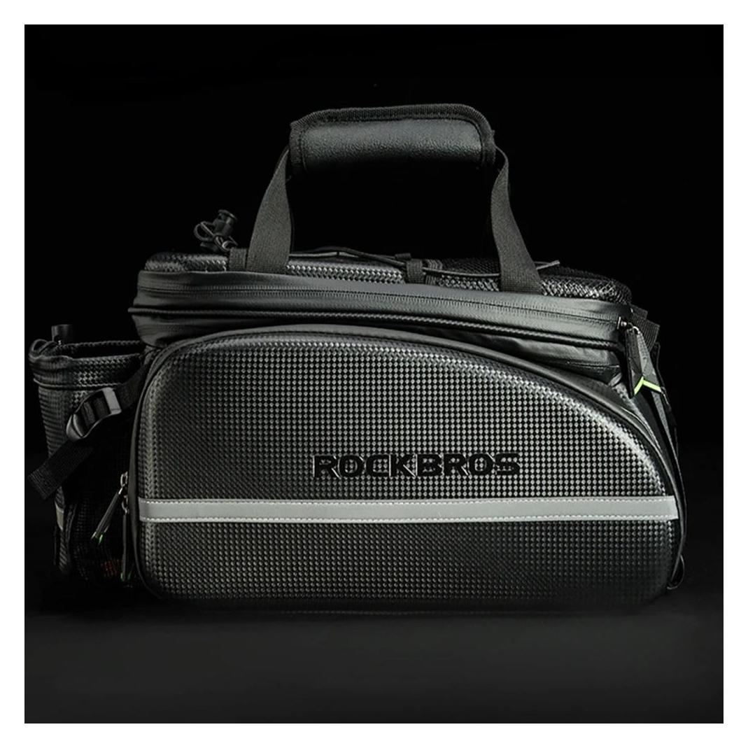 Rockbros A6-6 bicycle bag for trunk, 35 l, with fold-out pockets - black (35 l, Gepäckträgertasche) (Rockbros-A6-6)