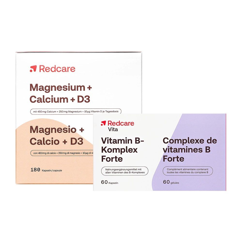 RedCare Magnesium + Calcium D3 Vitamin B-Komplex Forte 180+60 St Kapseln