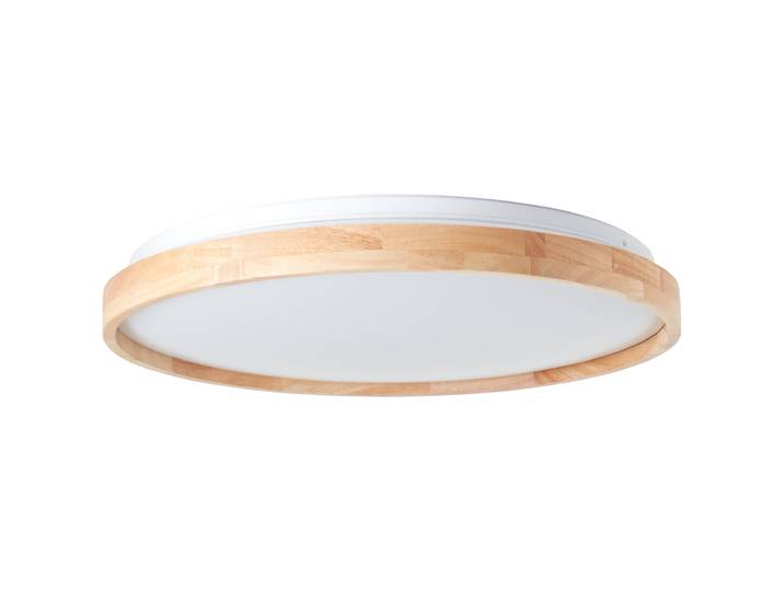 BRILLIANT LED Deckenleuchte Alson , weiß (holz hell, weiß), Ø 49,5cm H: 7,5cm, Leuchten, 3300 lm, Ø 50 cm, Metall/Holz/Kunststoff, holz hell/weiß, LED Deckenleuchte