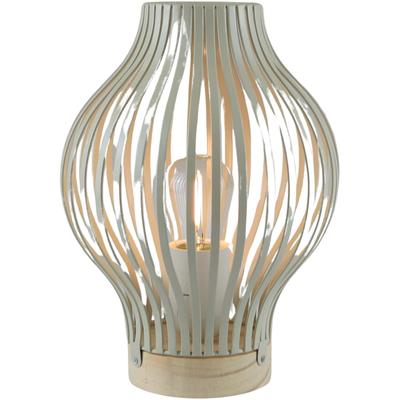 LED Dekolicht AM DESIGN "LED Laterne natur, bauchig, mit Timer", beige (natur), H:23,1cm Ø:17,2cm, Leuchten, Batteriebetrieb