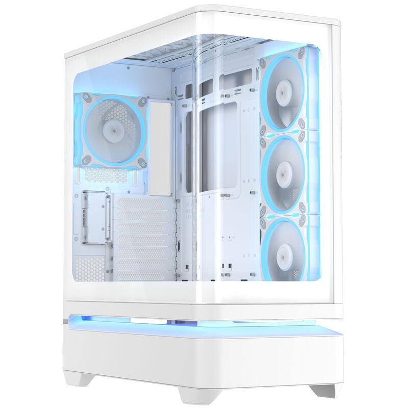 ASUS Prime AP304 ARGB PC-Gehäuse, Midi-Tower, ATX, ARGB, Tempered Glass - weiß