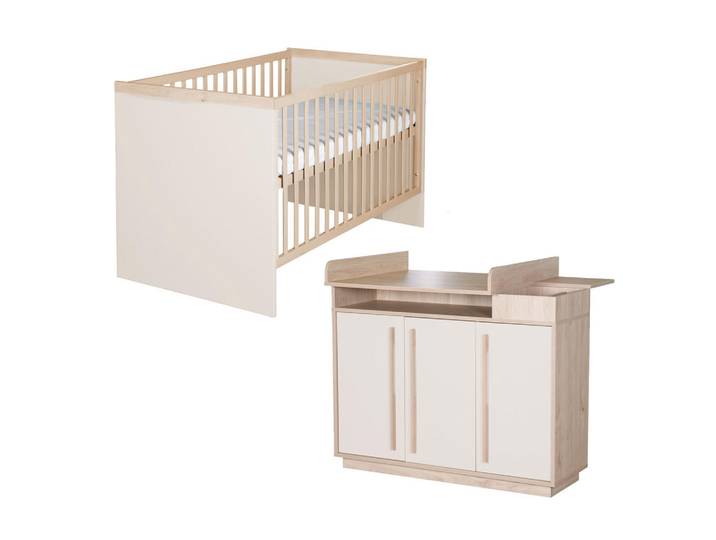 Roba Babyzimmer Elva 2-teilig, Creme, Holz, 1x1x1 cm, Baby- und Kindermöbel, Babyzimmer
