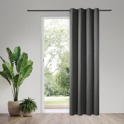Verdunkelungsvorhang GERSTER "Berlin" Gr. 1, grau (anthrazit), B:140cm H:245cm, Polyester, Gardinen, SB-Ösenschal "Berlin"