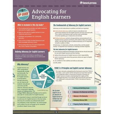 TESOL Zip Guide: Advocating for English Learners (Pack of 10), Taschenbuch von Heather Linville,James Whiting, Tesol Press, 978-1-953745-09-5