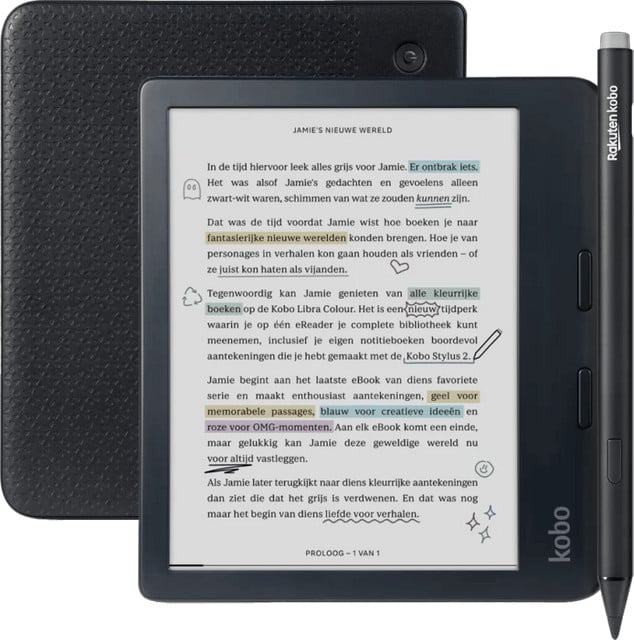 Kobo Libra Colour Zwart met Kobo Stylus 2