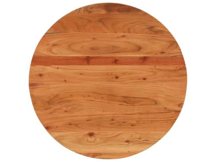 POUFGDR Tischplatte, rund, massives Akazienholz, 70 cm Langlebiges tropisches Holz, unbehandelte Oberfläche, für Couchtisch oder individuelle Kreation