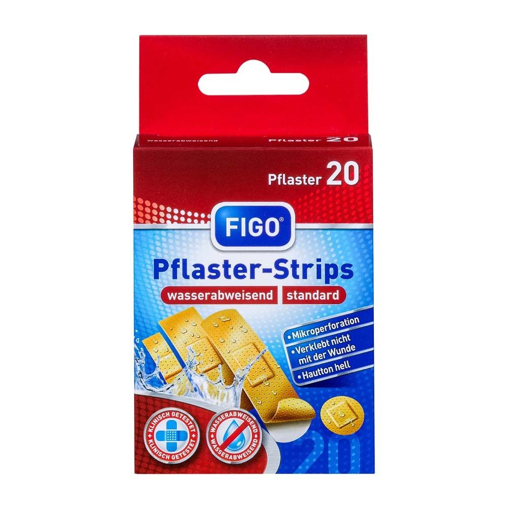 Figo Pflasterstrips wasserabweisend standard 20 St Pflaster