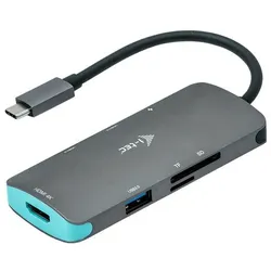 I-TEC USB C Metal Nano Docking Station mit Power Delivery 100W