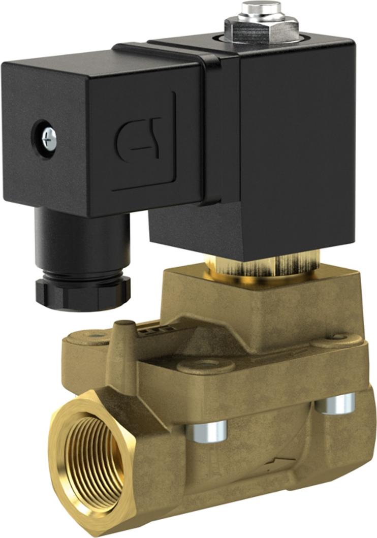 Riegler 2/2 MV, NC, MS, G112, DN40, PN 0,5-12, NBR, vorgest., 24V DC