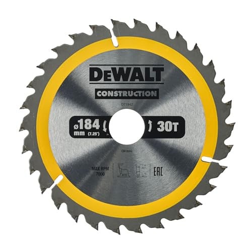 DeWalt DT1942-QZ Cirkelzaagblad voor hout, 184 mm, 30 tanden