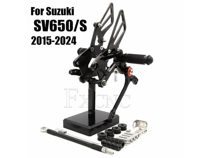 Repose-pieds CNC pour Suzuki SV650 SV650S SV 650 2015 2016 2017 2018 2019 2020 2021 2022 2023 2024, repose-pieds arrière