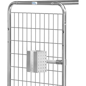 Fetra Scannerhalter 1392, aus Stahlblech, lichtgrau, Scanneraufnahme 120 x 150 x 87mm