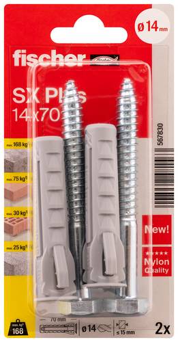 Fischer 567830 SX Plus Spreizdübel 70mm 14mm 2St.