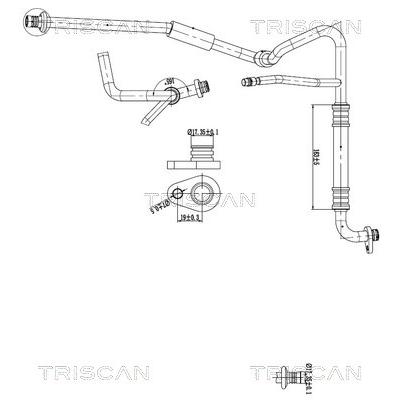 TRISCAN Hochdruck-/Niederdruckleitung, Klimaanlage 9010 28069 hinten für Peugeot Citroën
