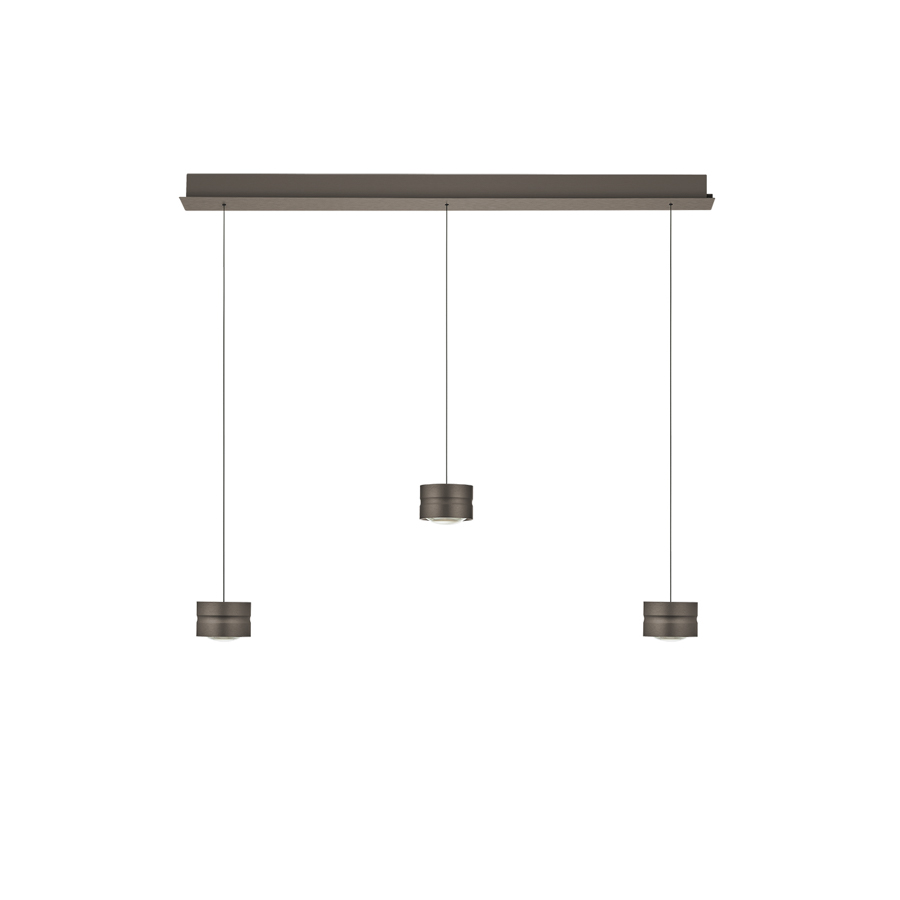 Elements by Bankamp 3-er LED-Pendelleuchte MIKA, 110cm, Bronze 20692/3-15 4045542244273