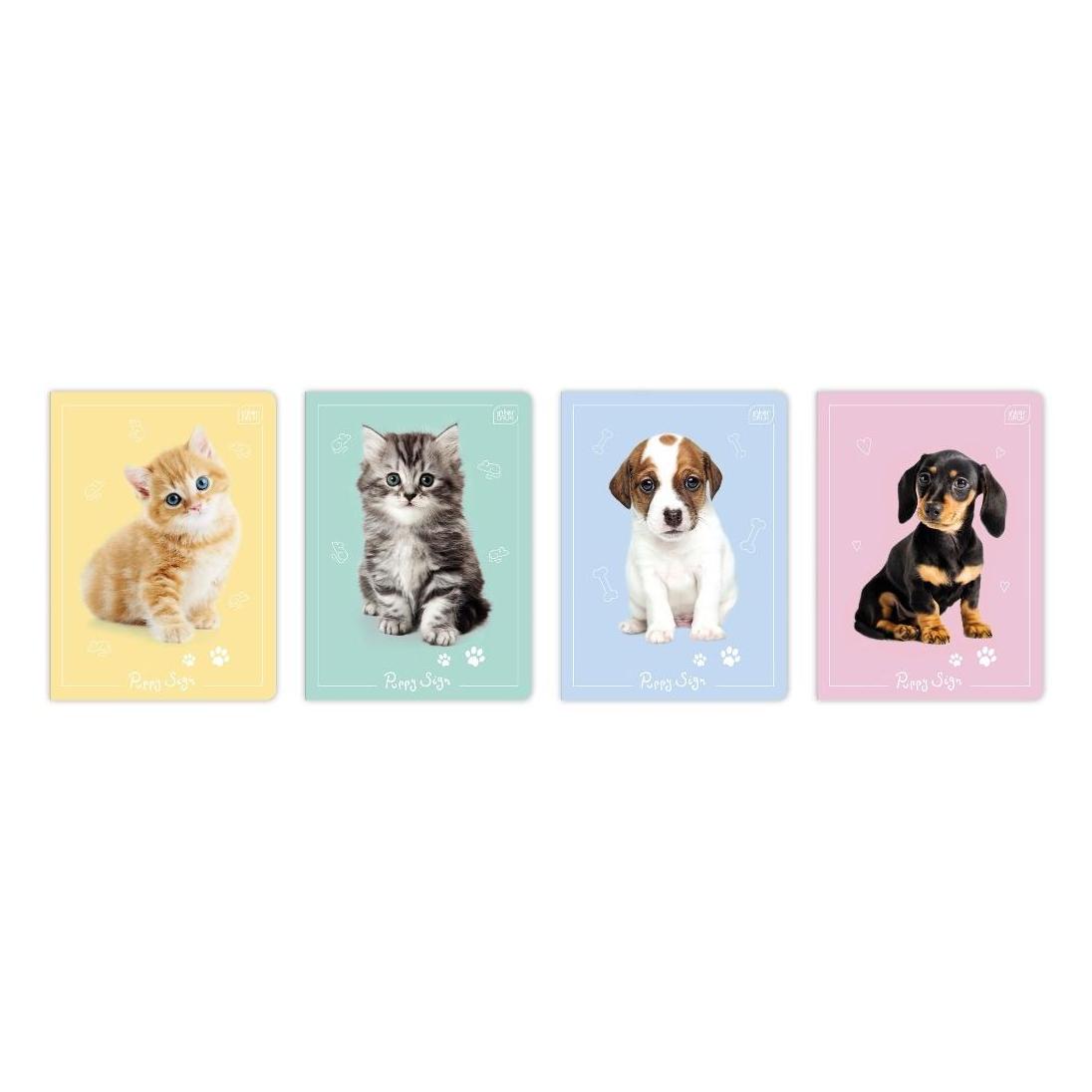 Interdruk Notizbuch A5/32K Raster UV Puppy Sign (10 Stück) (A5, Kariert) (35591935)
