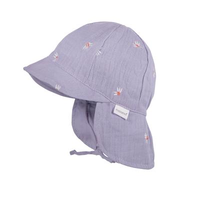 Schirmmütze MAXIMO, Jungen, Gr. 45, lila (flieder, margerite), Web, Baumwolle, unifarben, Mützen, graumeliert, Auto-Stickerei, Musselin, zum Binden