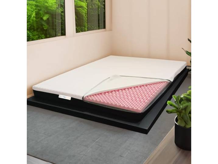 Comfy Line Topper aus Memory-Schaum und fest, orthopädisch, Höhe 6 cm, für Einzelbett 85 x 190 cm, Matratze mit abnehmbarem Stoff, doppelte Härte, Modell Fox H6