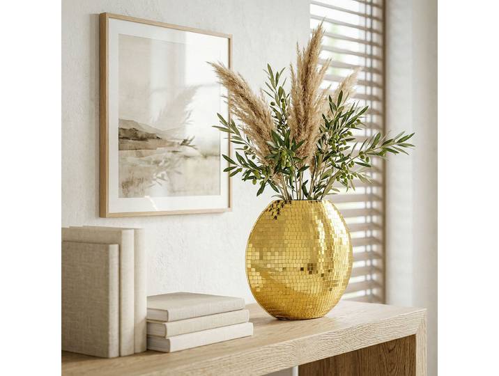 Vase de table Luomo 10 x 35 x 40cm Doré/Doré
