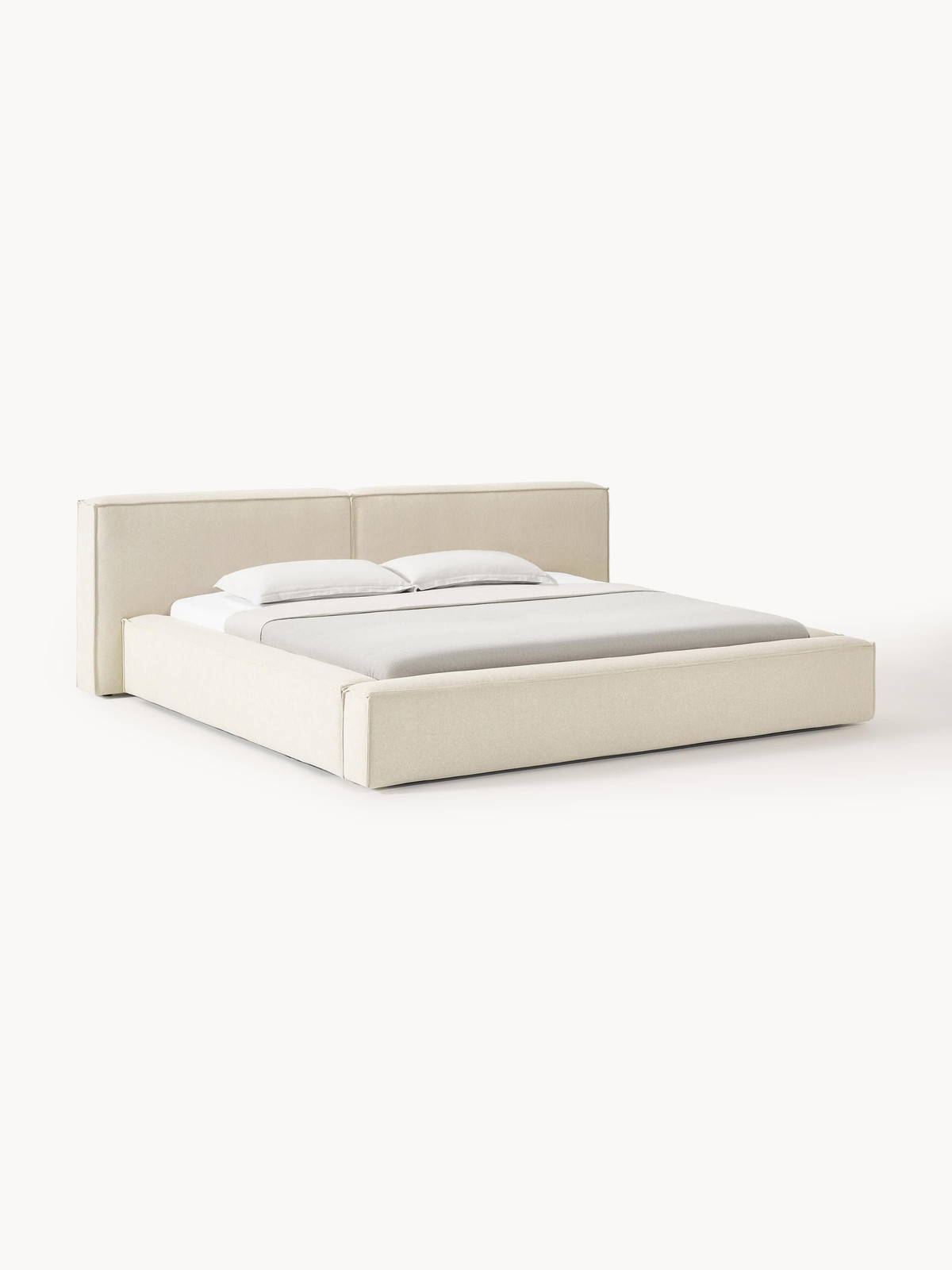 Westwing Collection Gestoffeerd bed Lennon 200x200 cm