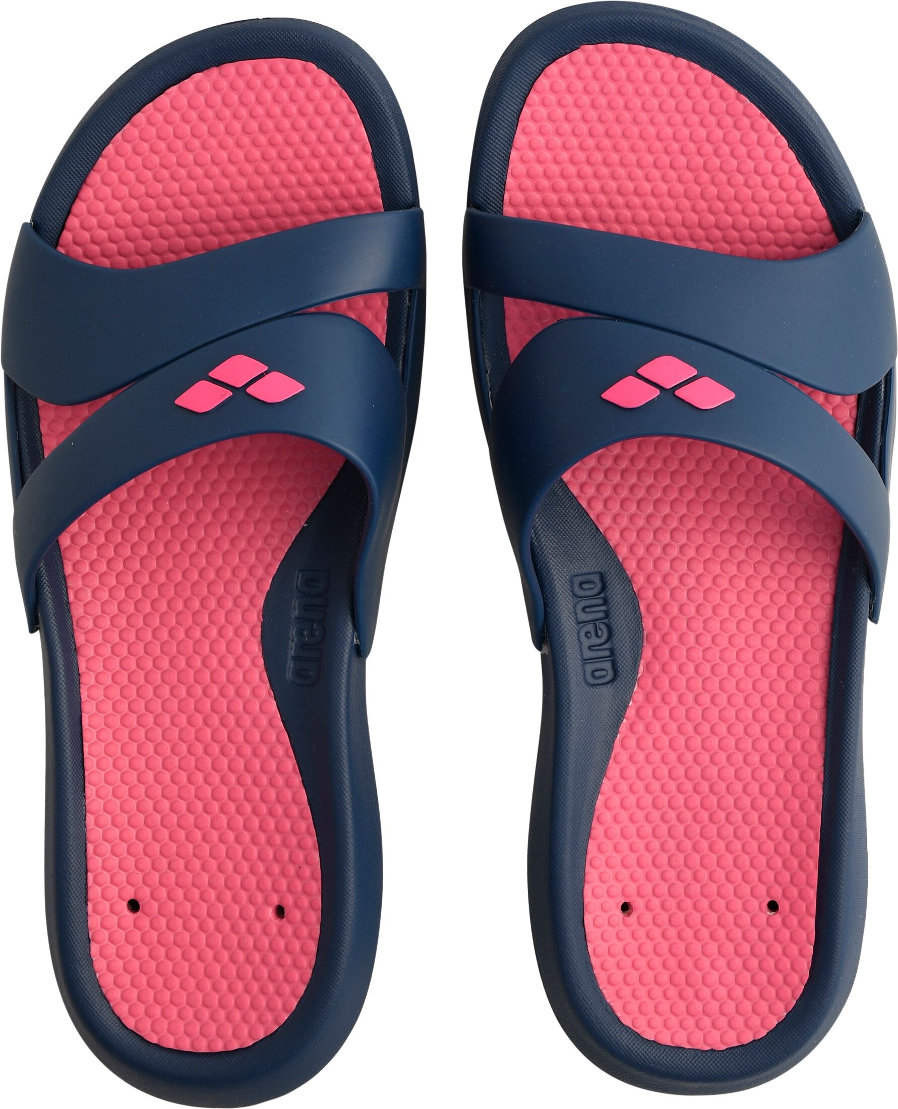 Badeschuh ARENA "NINA", Damen, Gr. 36, blau (navy, magenta, navy), Kunstfaser, mehrfarbig, Schuhe Badeschuh, sportlicher Stil, mit Logodruck