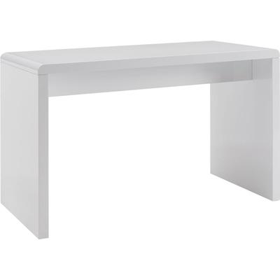 Schreibtisch SALESFEVER "Malmö Arbeitsplatz Deluxe: Der Schreibtisch", weiß (weiß, weiß, weiß), B:120cm H:75cm T:60cm, Tische, Schreibtisch, Weiß hochglanz lackiert