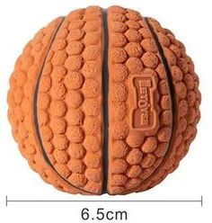 Inspire Curations Natural Latex Squeaky Dog Ball For Fetch Training And Chewing small basketball