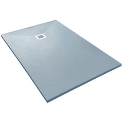 Veroni Duschwanne Grau Kompositstein Schiefer-Muster Flach (TxBxH) 120x90x3cm