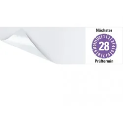 Dreifke® Kabelprüfplakette Nächst. Prüftermin 28, violett, Folie, selbstkl., 95x25mm, 60 Stk.