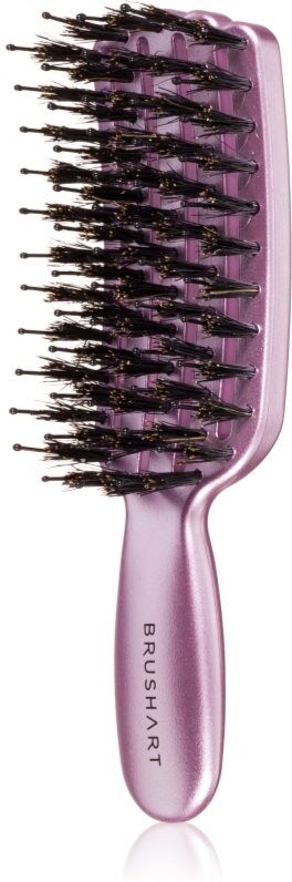 BrushArt Hair Vent blowdry hairbrush with boar bristles brosse à cheveux en nylon et poils de sanglier Mini 1 pcs