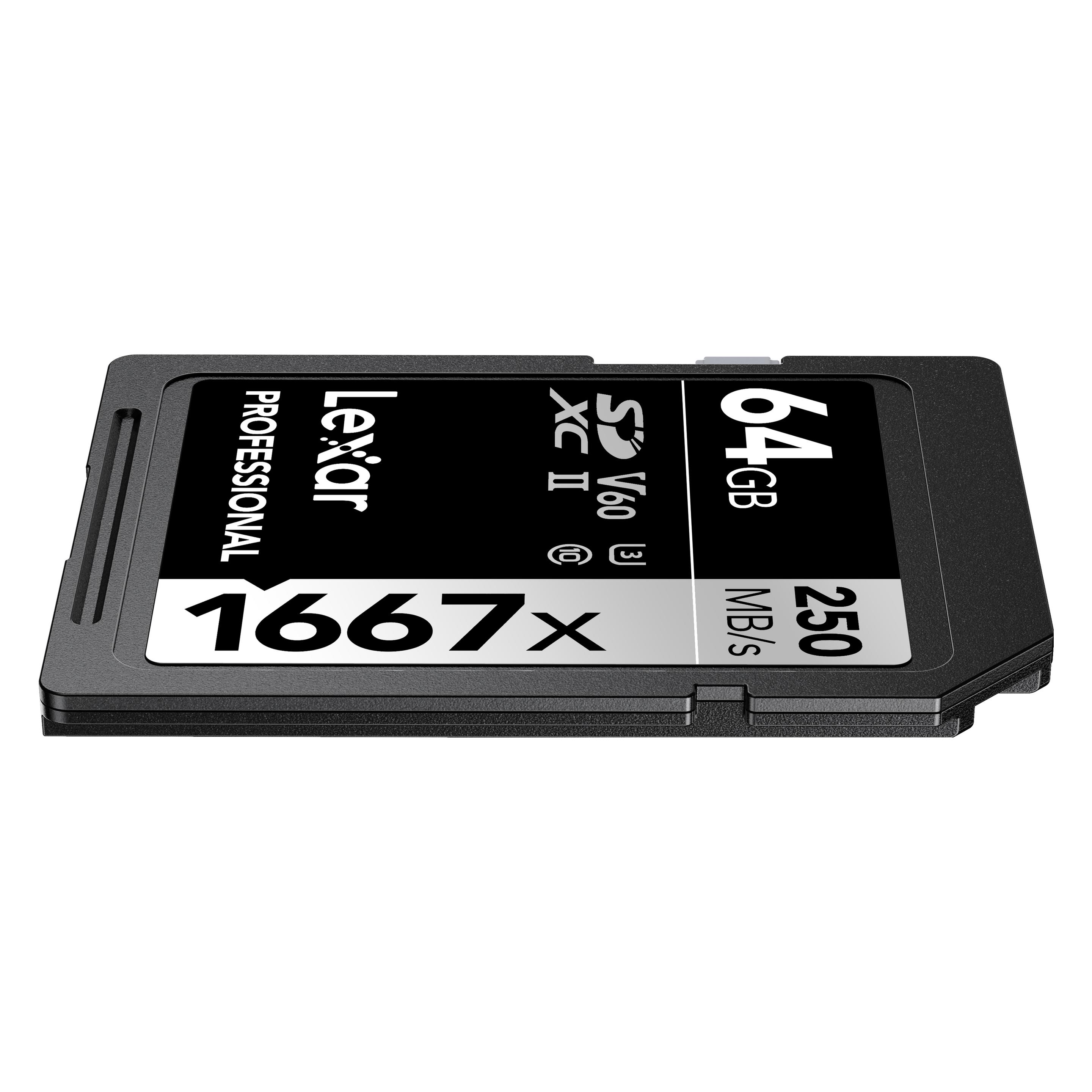 Lexar Professional 1667x (64 GB, SDXC, U3, UHS-II) (19S-D64.GB1-667)