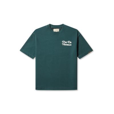 T-Shirt PAS DE MONACO "Pas De Monaco CARRE T-SHIRT", Herren, Gr. XL, forest, 100% Baumwolle, bedruckt, oversize, Rundhals, Shirts T-Shirt