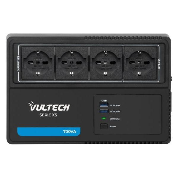 Vultech UPS700VA-XS - Unterbrechungsfreie Stromversorgung 700VA (700 VA, 390 W) (UPS700VA-XS)
