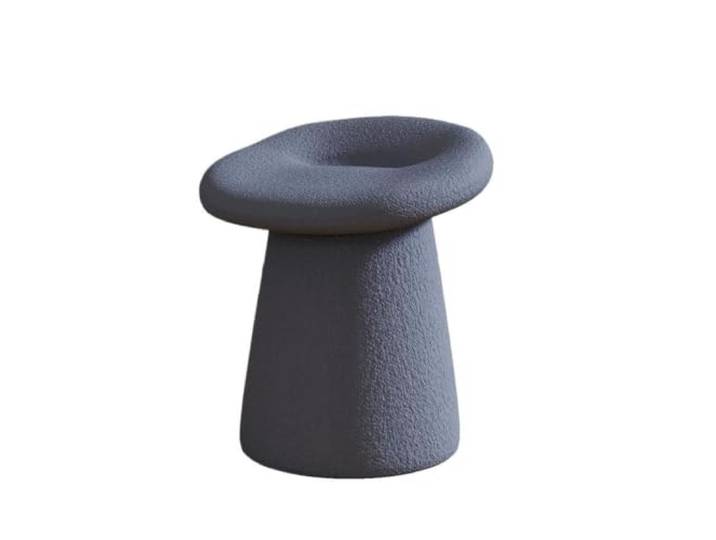 Zymjzbetic Schminkhocker Osmanischer Hocker in Pilzform Plüsch-Boucle-Polsterung, for Makeup Vanity Schlafzimmer-Sitzstuhl(Color 1)