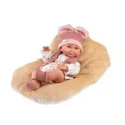 Llorens Vinyl-Babypuppe Nica mit Kissen 40cm