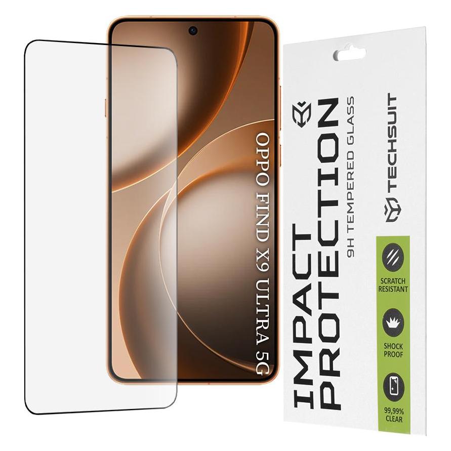 Techsuit - 111D Full Cover / Full Glue Glass - Oppo Find X9 Ultra - Black (Oppo Find X9 Ultra) (68965687)