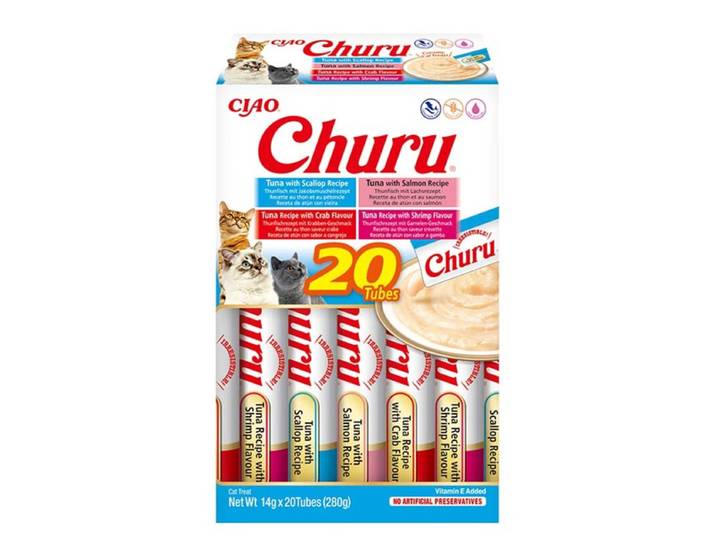 INABA Churu Verpakking Tonijn Zeevruchten 20 stuks.