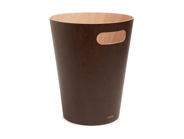 Mülleimer UMBRA Woodrow 45053 l , braun, H:28cm Ø:23cm, Mülleimer, Mülleimer, Holzart: Birke (China)